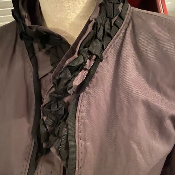 🌺 Tahari *Chic* Parisienne-Style Ruffle Jacket Sz 2 - Picture 2 of 8